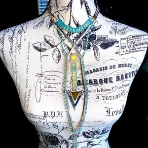 Free People Bohemian Necklace Silver